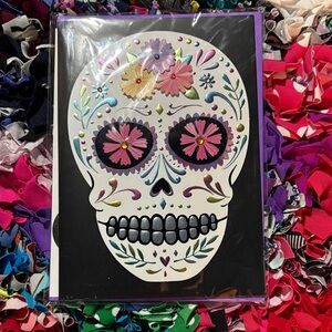 🆕American Greetings-Papyrus ‘Day Of the Dead’ Sugar Skull Card